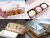 Import Disposable pastry dessert tiramisu cake food container packaging box takeaway sushi catering kraft paper box with clear plastic from China