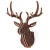 Import DIY Wooden Animal Deer Head Wall Hanging Creative Wood Home Wall Decor MDF Crafts Art 3D Wall Decoration from China