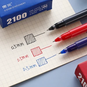 DM-1019 can write gel pen, large-capacity, black, red and blue, special brush for student examination
