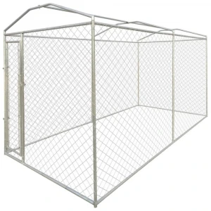 Dog Kennel with galvanized steel tube frame and wire netting walls dog cage