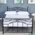 Import Double size 140x200 black metal bed frame bedroom furniture iron platform bed base from China