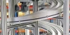 Dynamic transmission belt Plast Link 1000 flat modular conveyor belt with positrack