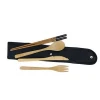Eco friendly 6 pieces food safe bamboo fork and spoon set