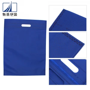 Eco-friendly Colorful Printing Shopping Logo Die cut non woven shopping D cut non-woven brand bag