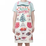 Eco-Friendly Lovely Customized Screen Printed 100% Cotton Apron With pockets