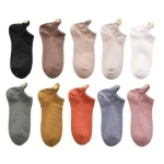 Embroidery Heart shaped Heel character cartoon cute embroidery womens ankle socks