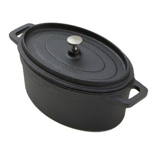 Enameled Cast Iron mini oval casserole with lid