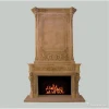 English Style Onyx Marble Antique Stone Fireplace For Sale