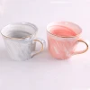 Europe Milk Coffee Mugs Marble Gold Inlay Mug Breakfast Mug Office Home Drinkware Tea Cup 380ml for Lover&#x27;s Gifts