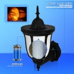 European lantern shape waterproof IP95 upgraded outdoor solar wall mount light for front door bridge