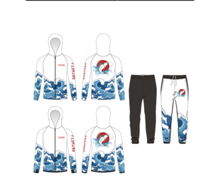 every color based design printing fishing clothing hoodie jacket and joggers