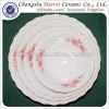Factory Cheap Porcelain Cut Edge Soup/ Trim Silver Rim Dessert Plates & Dishes