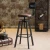 Import Factory custom restaurant industrial iron round wood seat singer bar stool from China