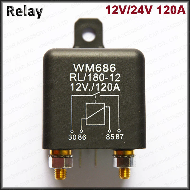 factory direct 12VDC 24v 120 amp relay DIY auto start stop relay