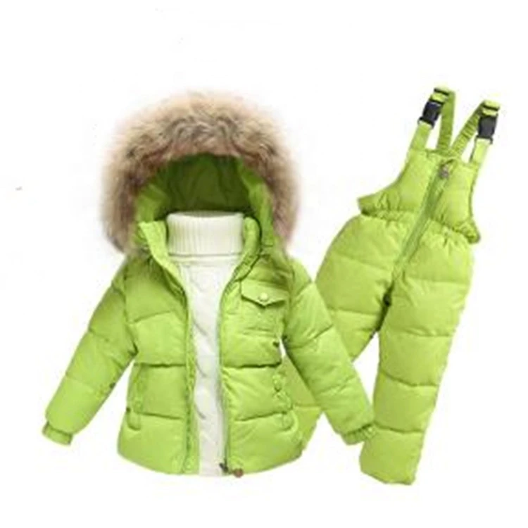 Factory Direct High-quality Winter Thickened Warm Outdoor Ski Suit Baby Jumpsuit Jacket Suit