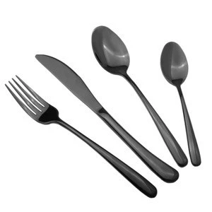 Factory direct stainless steel metal dinner spoon fork knife tea spoon set