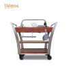 Factory direct supply 304 stainless steel frame hotel buffet carving trolley