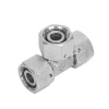 Factory price Hydraulic swivel tee fittings 3AC carbon steel hydraulic swivel female threads tee fittings for machine