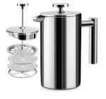 Factory price Manufacturer Supplier 800ml 1000ml stainless steel double wall french press coffee maker