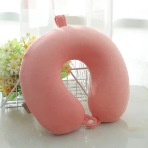 Factory Price Office Head Neck Support Cotton Cover Personalized Travel Foam Neck Pillow With Zipper