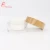 Import factory wholesale bamboo cap and clear acrylic cream jar 15g 30g luxury transparent plastic jars containers from China