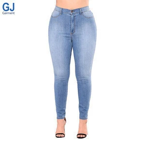 Factory Wholesale High Waisted Womens Butt Lift Tight Women Girls Ladies Push Up Fit Pants Denim Jeans For Big Extra Plus Size