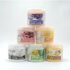 Factory wholesale private label color change natural plastic jars spa scrub bath salts