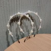 Fairy pearl crystal flower headband hand-woven headband hairpin pressure hair accessories