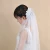 Import Fancy White Long Wedding Veil With Beaded Pearl Flower Bridal Veil for Women from China