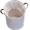 Fantastic Striped Strong Heavy Duty Polyester Laundry  Basket Bag