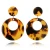 Import Fashion Acrylic Jewelry Geometric Resin Bohemian Acetate Pendant Tortoise Shell Earrings from China