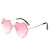 Import Fashion Heart Shape Trimming Frameless Sunglass Anti-UV Goggles Outdoor Protective Glasses Anti-Glare Women Sunglasses from China