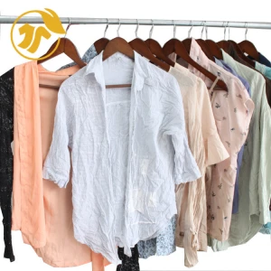 Fashion new style sorted second hand clothes of LADIES COTTON BLOUSE  cheap ladies wear to buy bulk