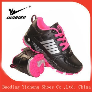 Fashion PU+Mesh black running sport shoes men footwear shoe