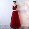 Fashion red wedding lacha designer one piece muslim wedding dress