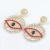 Import Fashion retro fashion jewelry alloy diamond-studded acrylic round eye earrings jewelry women from China