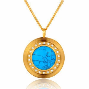 fashion turquoise pendants and earrings jewelry set