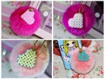 fashion wholesale price multi color rabbit / fox / mink/ raccoon fur ball /pom poms