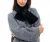 Import Fashion Winter Fake Rabbit Fur Collar Scarf  Solid Color Thicker Warmer Pom Pom Neck Scarf For Women from China