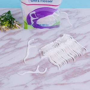 FDA approved, ultra dental flosser with PTFE thread, individual silk dental floss pick 50pcs