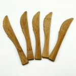 FDA certificate bamboo disposable knife set bamboo dinner knife