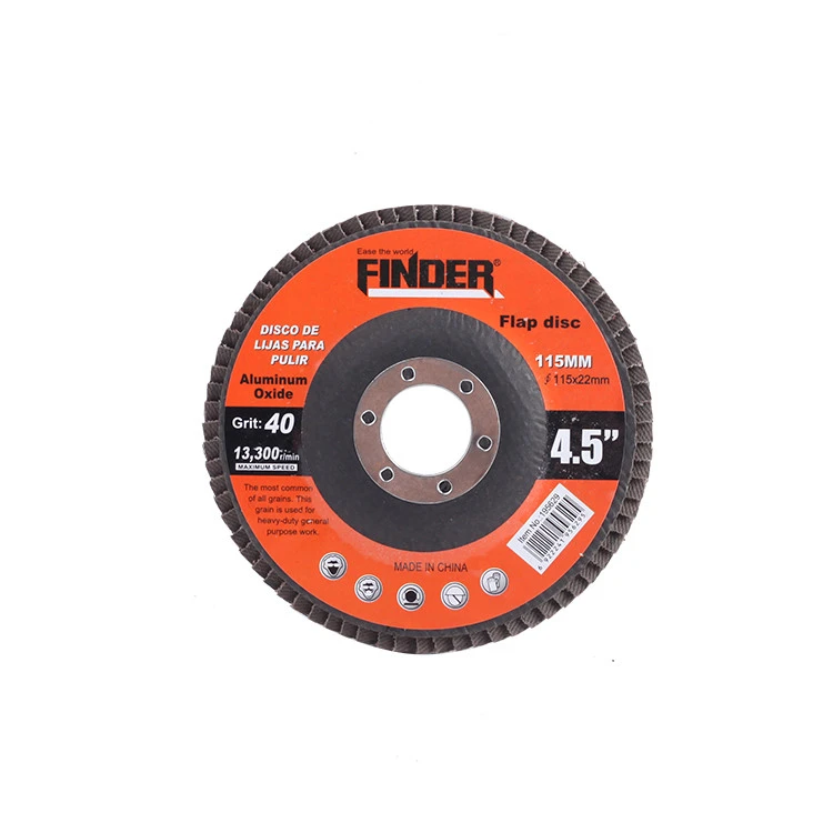 FINDER  P40/60/80*115mm/180mm Abrasive Flap Disc  Good Sharpness And Durability Polishing Metal