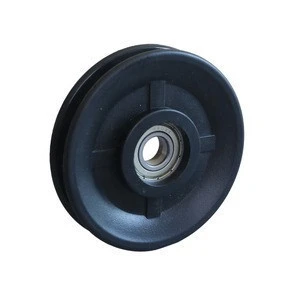 fitness parts low price plastic guide pulley, gym cable wire pulley wheel