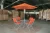Import Flash Furniture Nantucket 6 Piece Brown Patio Garden Set with Table, Tan Umbrella and 4 Folding Chairs from China