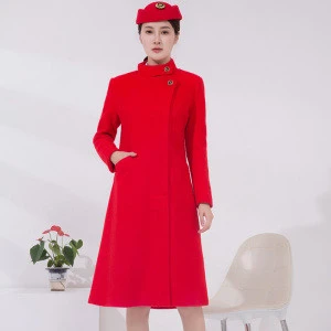 Flight attendant coat Airline stewardess Uniform,airline hostess uniform stewardess uniform long coat