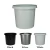 Import Flower Tray, Plastic Flower Pot, Garden supplies, M03 Flower Pot (White) from Malaysia