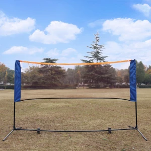 Foldable Badminton tennis Volleyball Set Net Post frame Indoor Outdoor