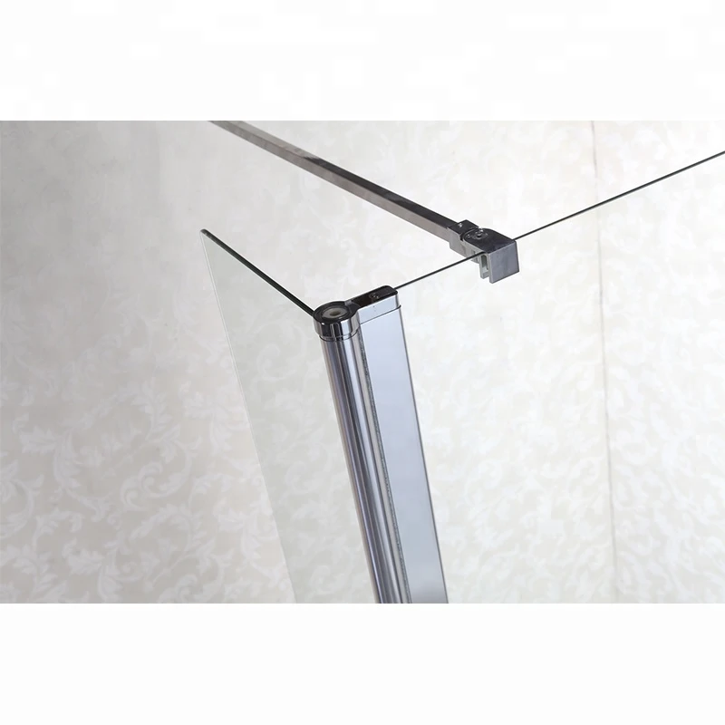 Folding Glass Shower Screen With Stainless Steel Supporting Bar