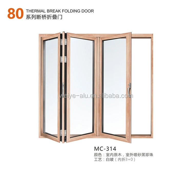 Foshan  best price aluminium material french glass doors
