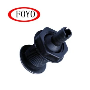 Foyo Straight Stainless Steel Covered Thru Hull Trim Cover Bilge Pump Hose Fitting for Boat Marine Yacht
